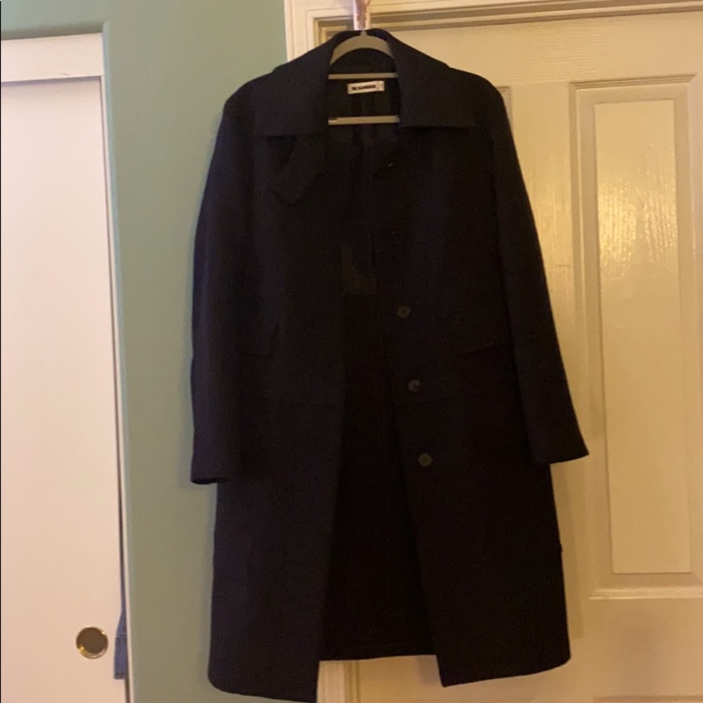 Jil sander navy blue winter coat